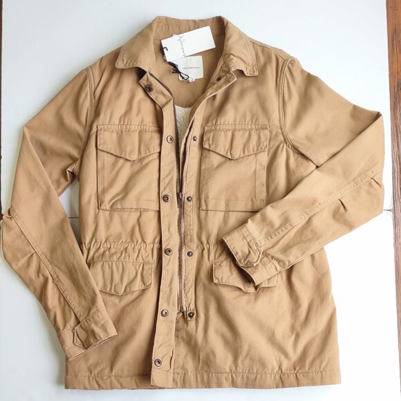 🆕Thread & Supply Canvas Utility Barn Jacket Sherpa Lined Cargo Boho Women Small - Picture 4 of 12